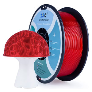 Filamento para impresora 3D ZIRO PLA PRO Serie translúcida 1,75 mm 1 KG (2,2 libras), precisión dimensional +/- 0,03 mm,Rojo translúcido